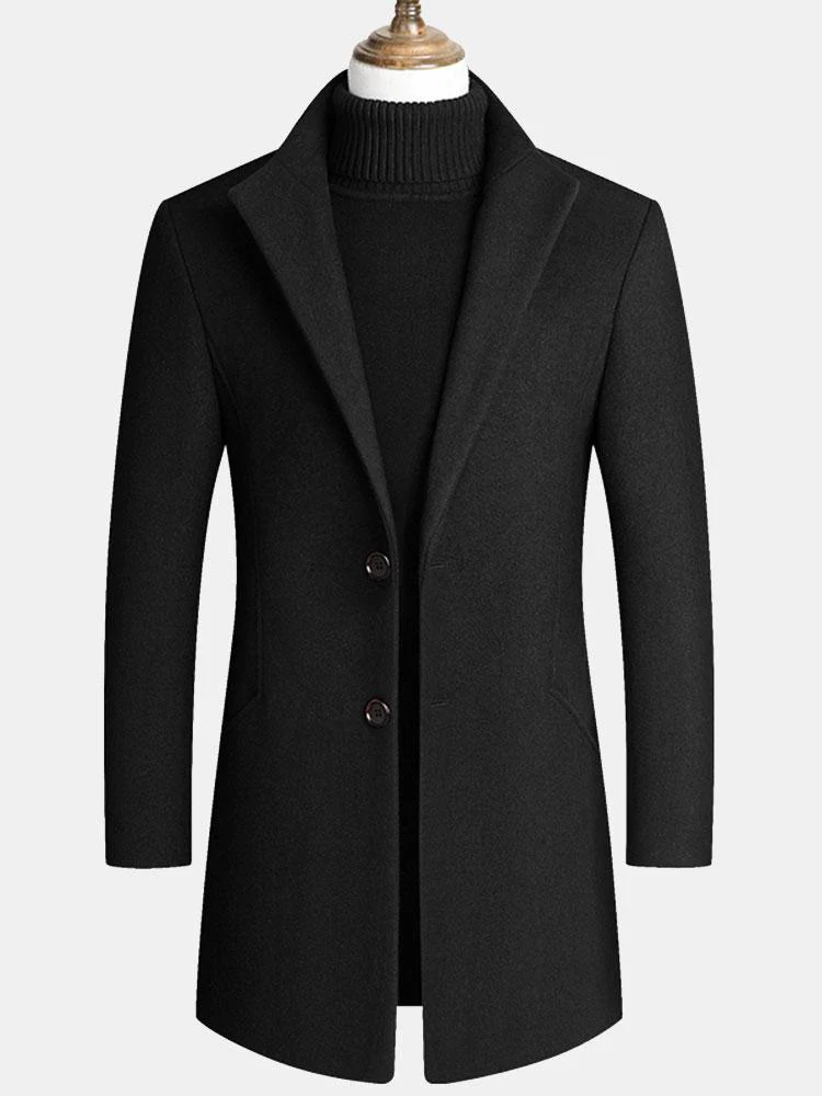 Thane | Lapel Woolen Overcoat - Image 4