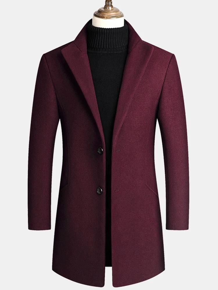 Thane | Lapel Woolen Overcoat - Image 5