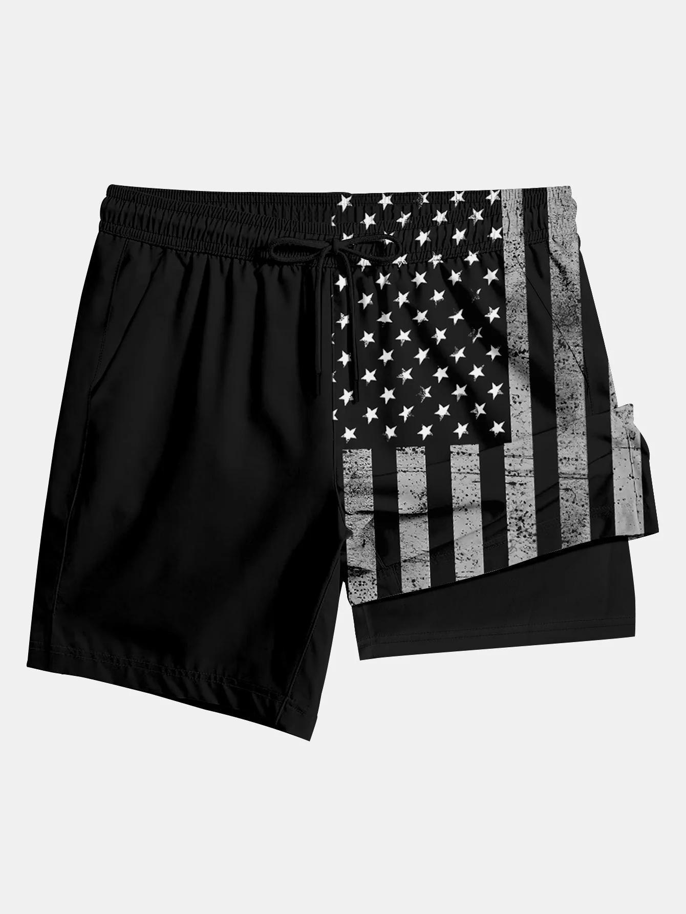 Theo® | Stars And Stripes Print Swim Shorts - Image 2