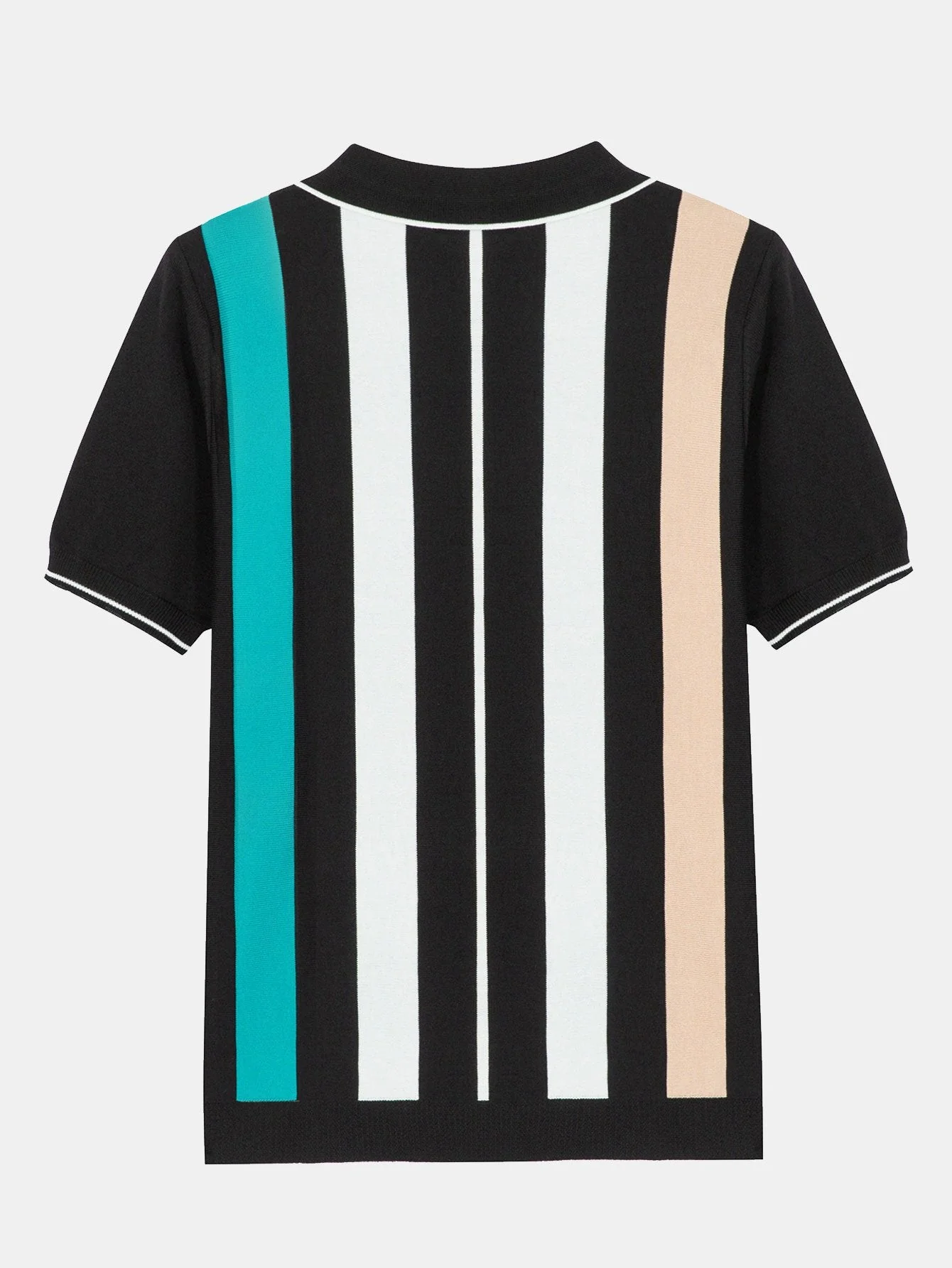 Theo | Striped Zip Sweater Polo - Image 2