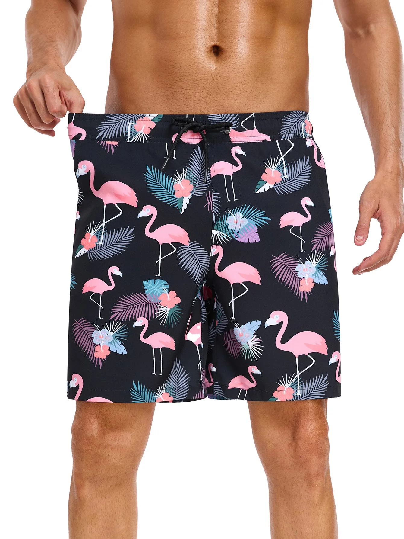 Theodore® | Tropical Flamingo Print Swim Shorts - Image 5