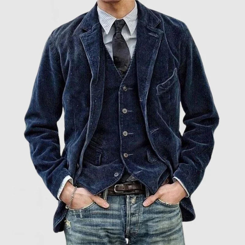 Thiago® | Corduroy Blazer And Waistcoat - Image 5
