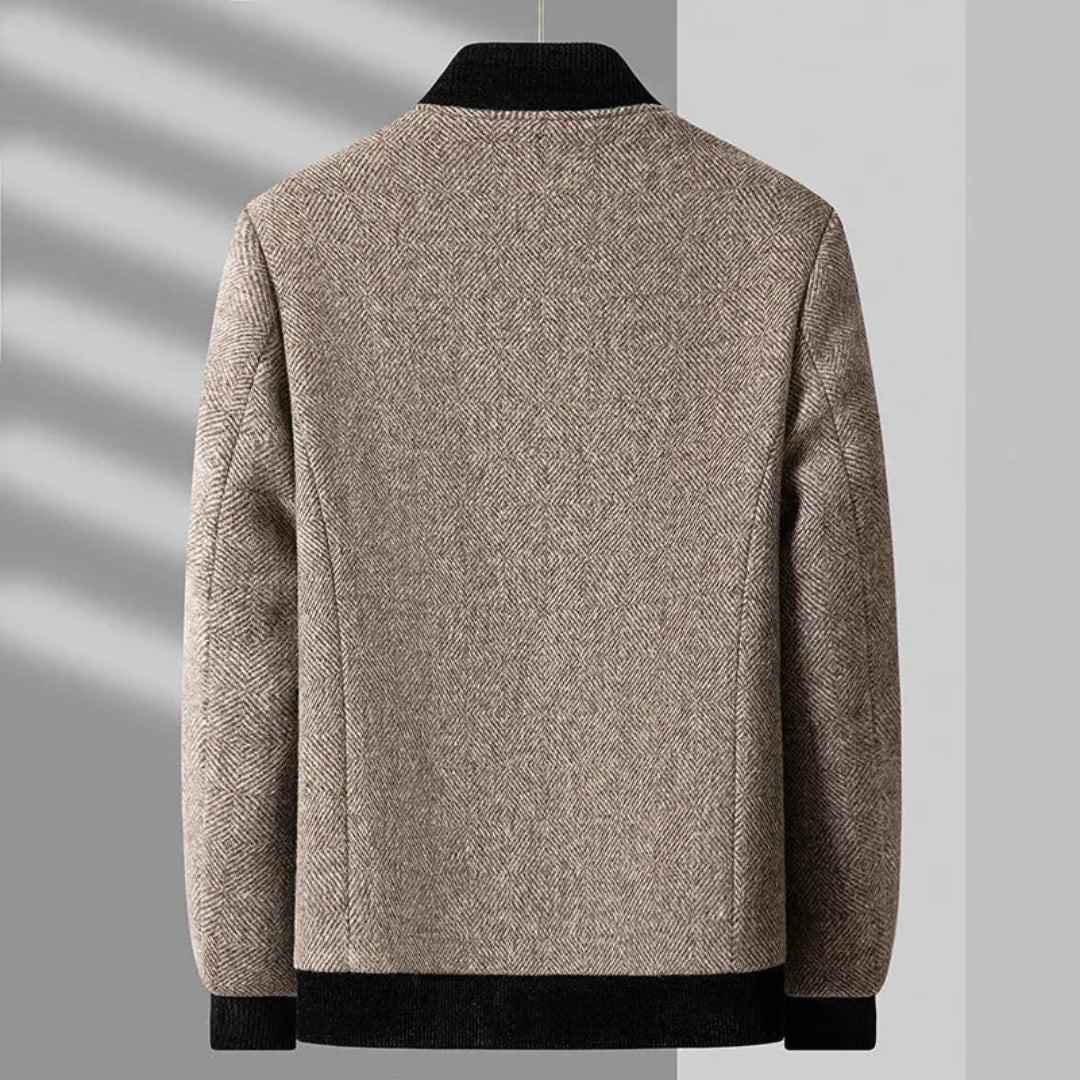 Thiago | John Classic Wool Herringbone Overcoat - Image 2