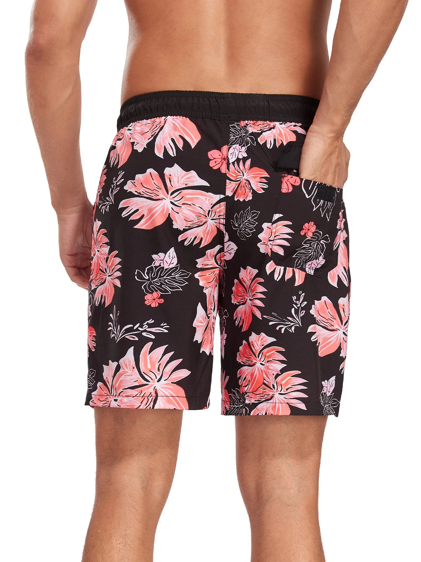 Thomas® | Tropical Flower Print Pocket Drawstring Swim Shorts - Image 3