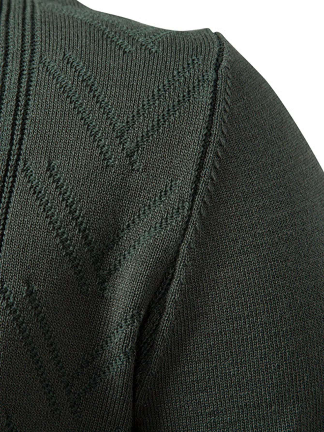 Thomas | Long Sleeve V-Neck Knit Polo Shirt - Image 11