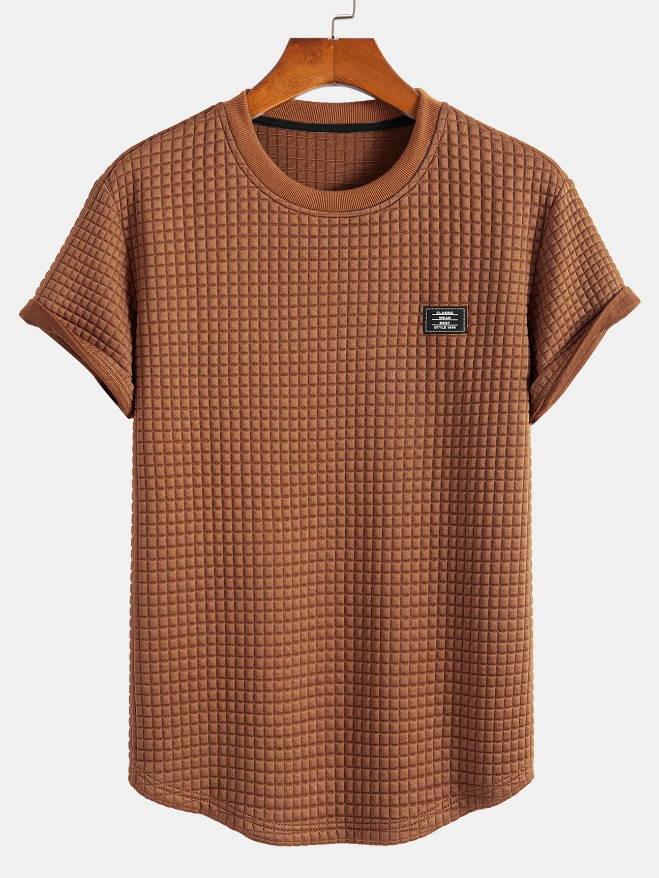 Tim® | Short Sleeve Waffle Arc Hem T-Shirt - Image 5