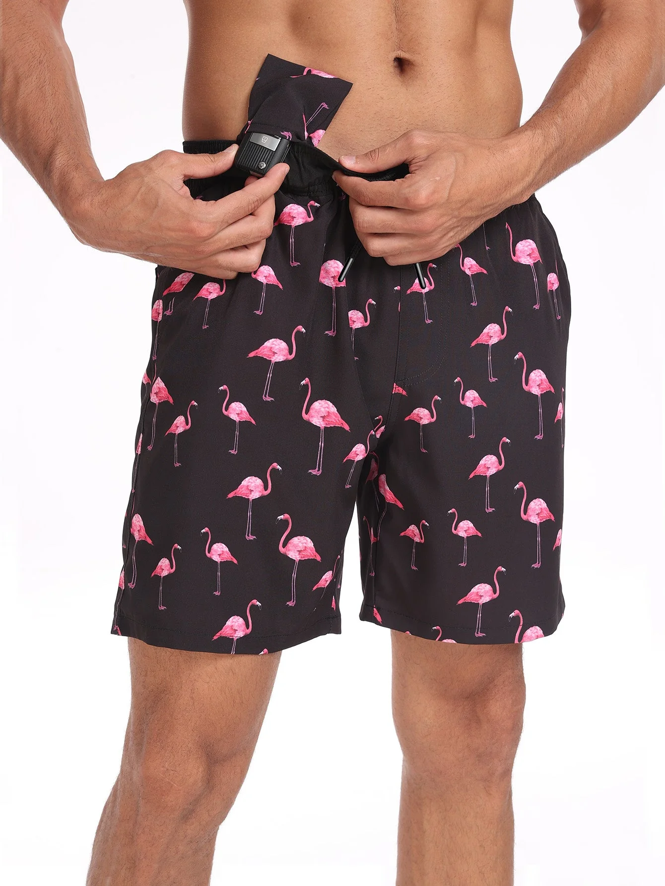Timoteo® | 2 In 1 Print Pocket Drawstring Swim Shorts - Image 4