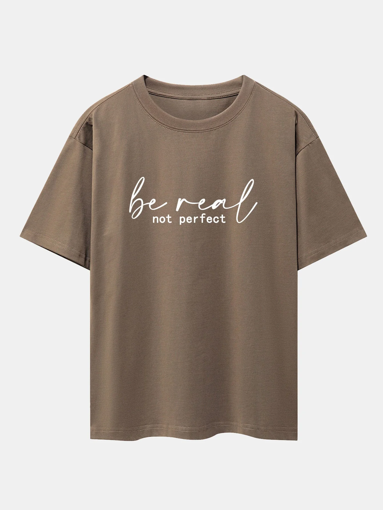 Tito® | Be Real Not Perfect Print Drop Shoulder Oversize T-Shirt