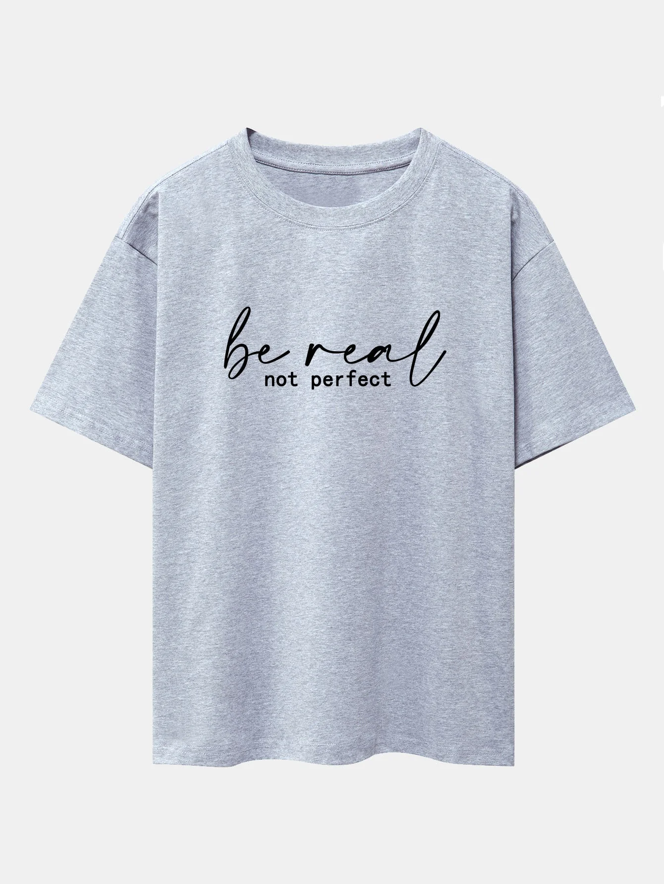 Tito® | Be Real Not Perfect Print Drop Shoulder Oversize T-Shirt - Image 13