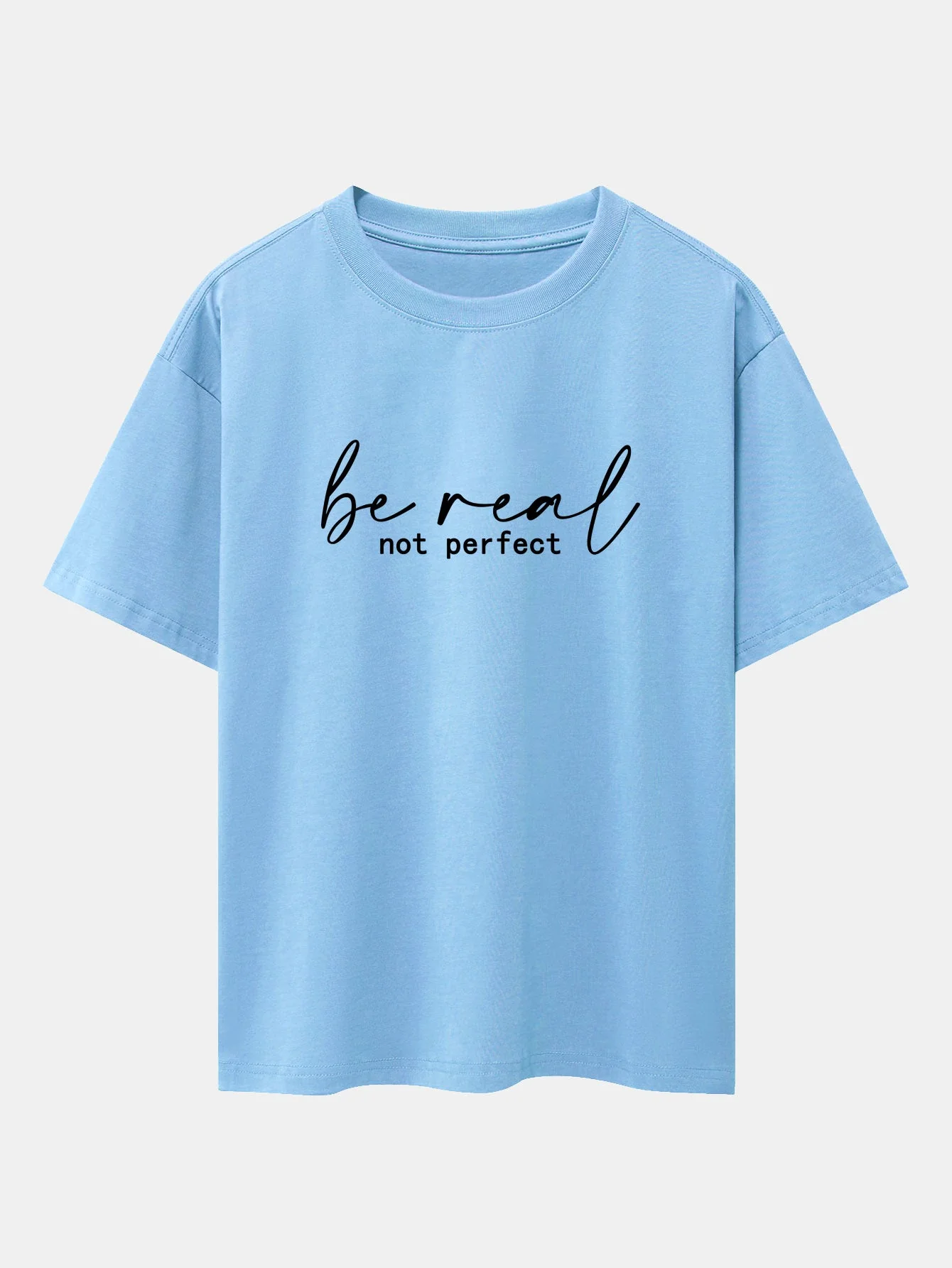 Tito® | Be Real Not Perfect Print Drop Shoulder Oversize T-Shirt - Image 14