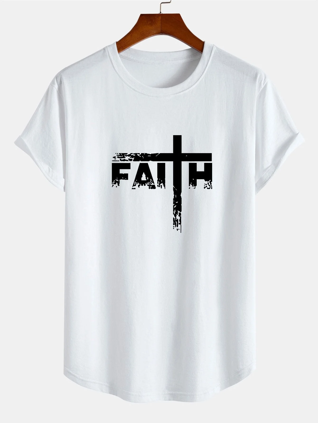 Tito® | Print Cotton Arc Hem T-Shirt - Image 2