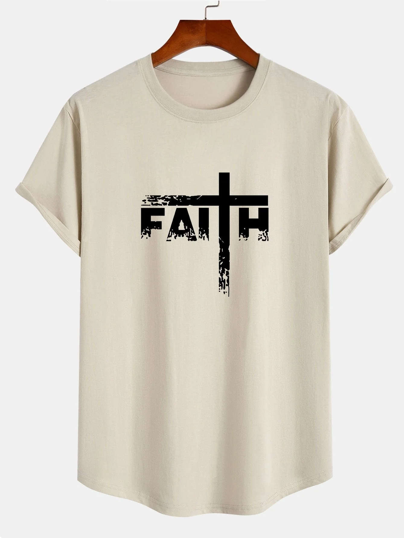 Tito® | Print Cotton Arc Hem T-Shirt - Image 3