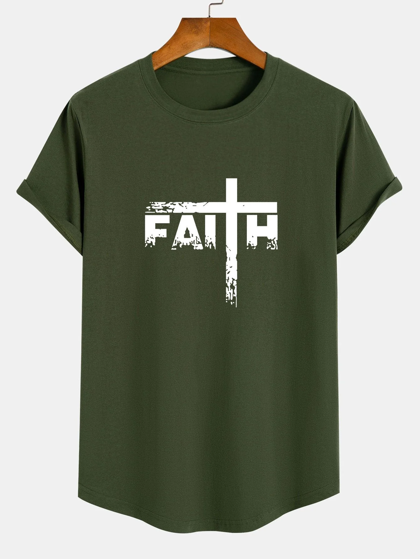 Tito® | Print Cotton Arc Hem T-Shirt - Image 4