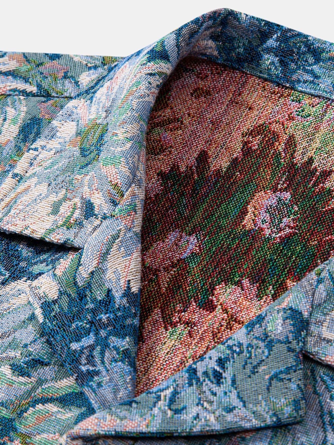 Tobías® | Painted Floral Jacquard Cuban Shirt - Image 10