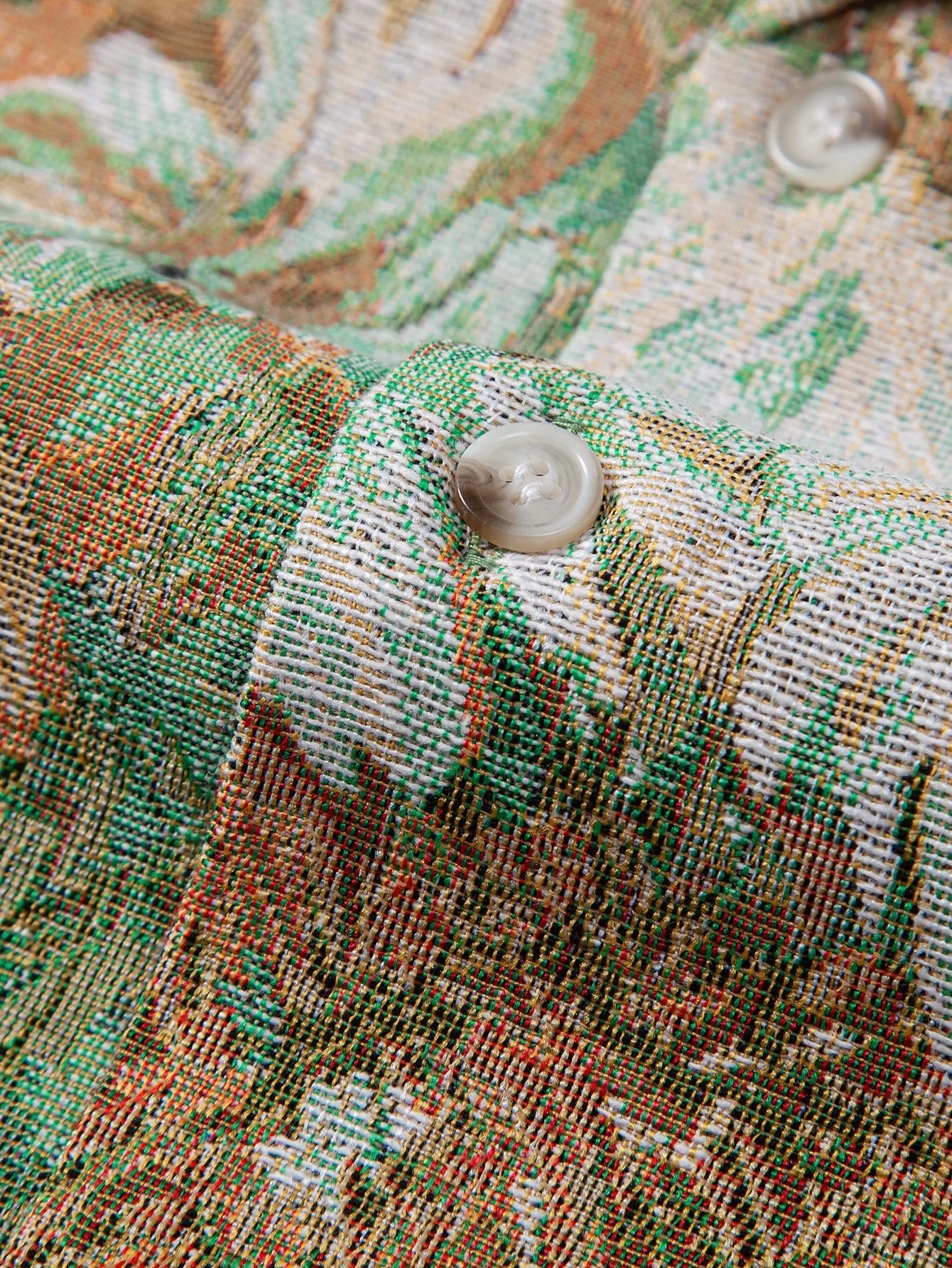 Tobías® | Painted Floral Jacquard Cuban Shirt - Image 14