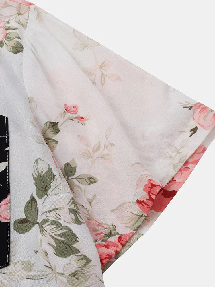 Tobias® | Two Tone Floral Print Shirt - Image 6