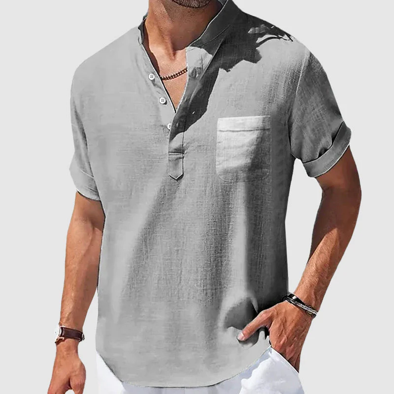 Tobias | Carvelli Cotton Henley - Image 4
