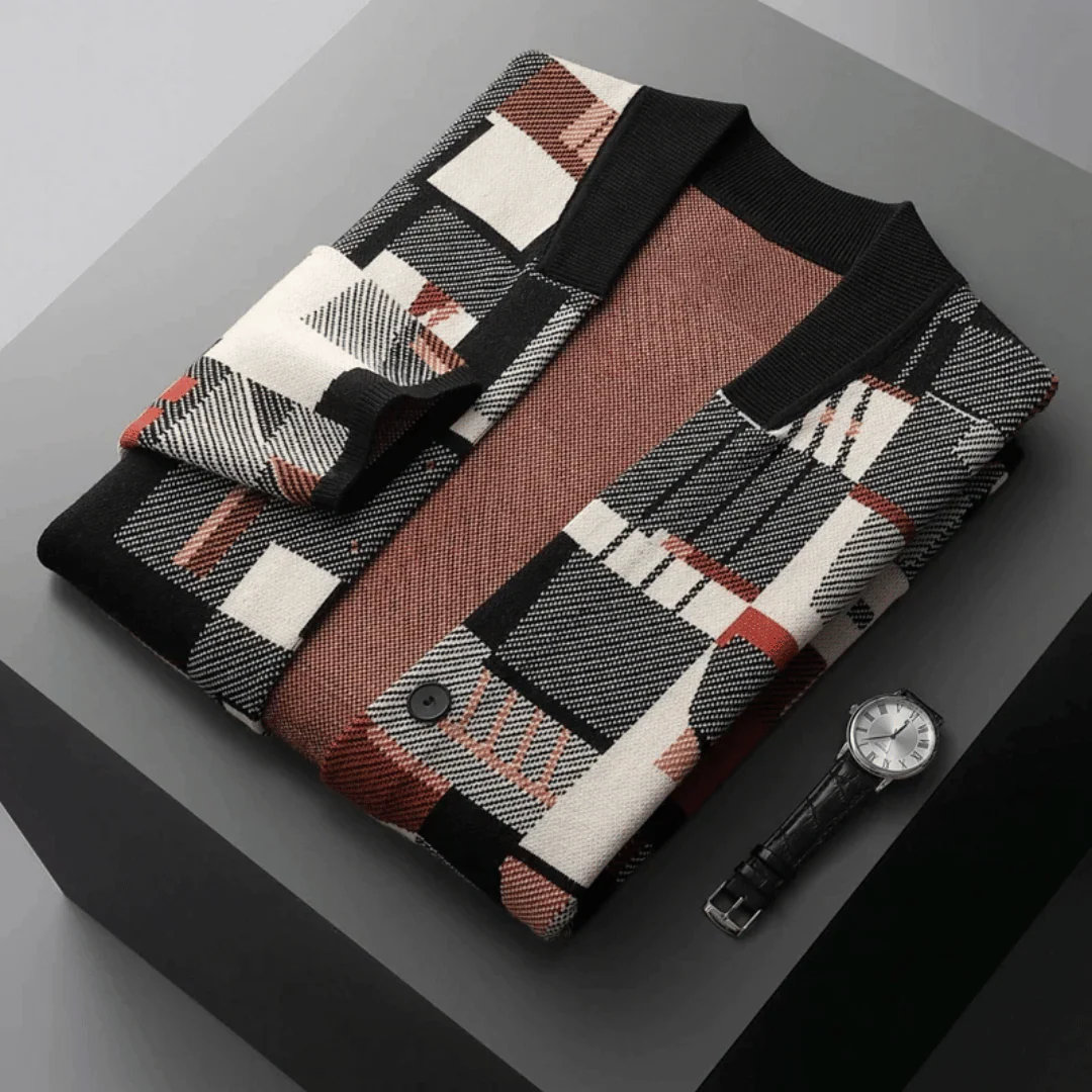 Tobías | Vincent Premium Knit Patchwork Cardigan - Image 4