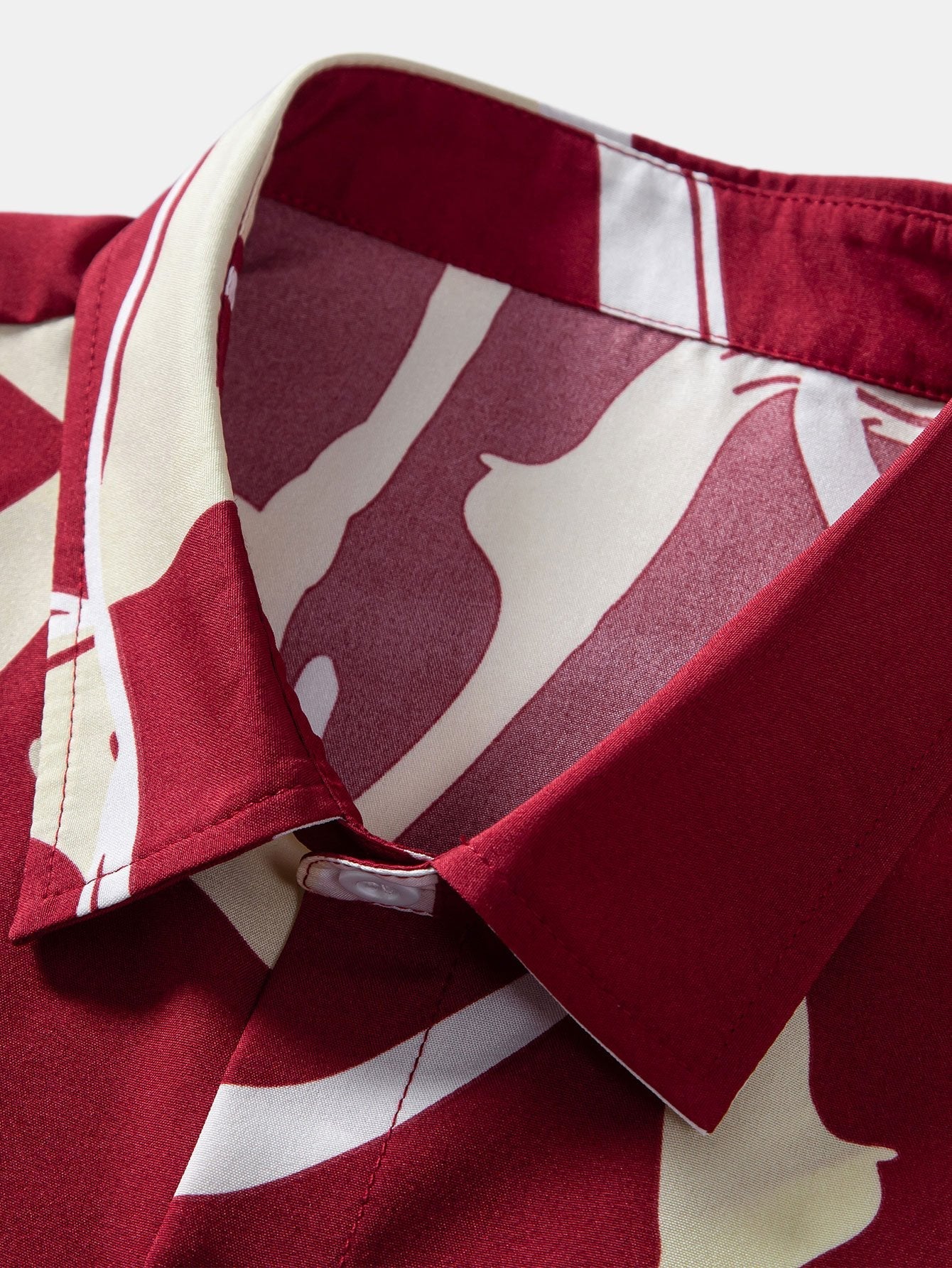 Todd® | Abstract Print Button Up Shirt & Solid Drawstring Swim Shorts - Image 5