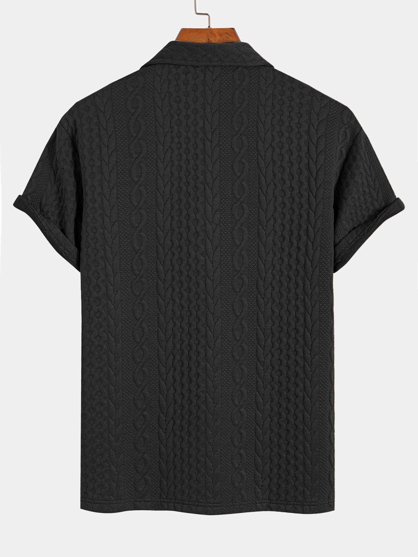 Todd® | Twist Textured Jacquard Polo - Image 4
