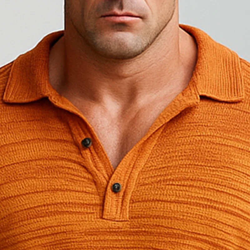 Todd | Men'S Summer Fashion Knitted Thin Short Sleeve Polo Shirt - Image 3