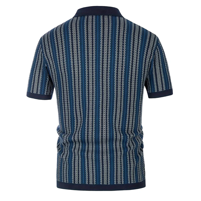 Tom | Men'S Summer Fashion Knitted Short Sleeve Shirt - Image 4