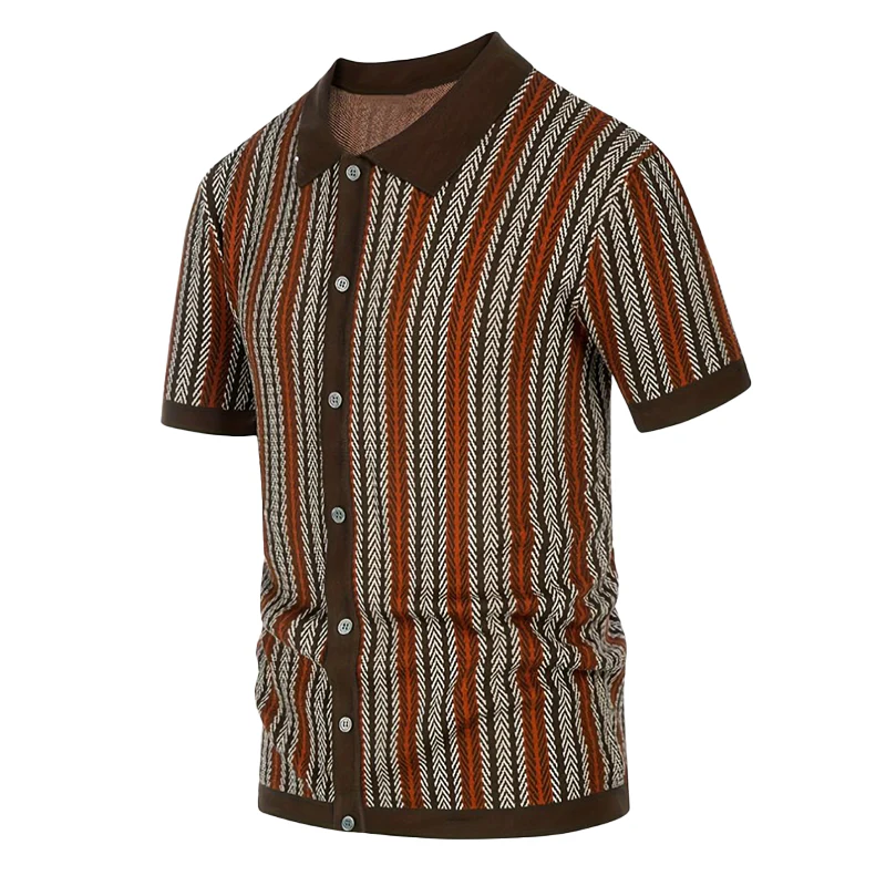 Tom | Men'S Summer Fashion Knitted Short Sleeve Shirt - Image 7