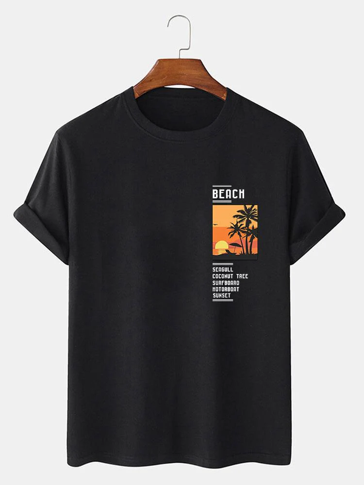 Tomás® | Beach Scenery Slogan Print T-Shirt - Image 3