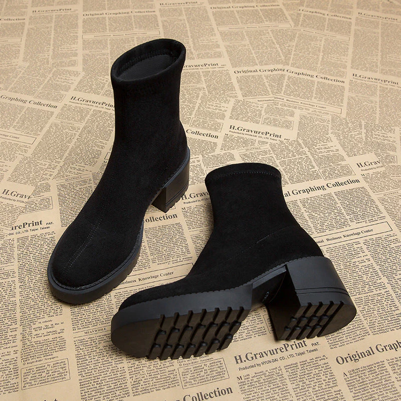 Tomás® | Chunky Heeled Suede Boots - Image 3