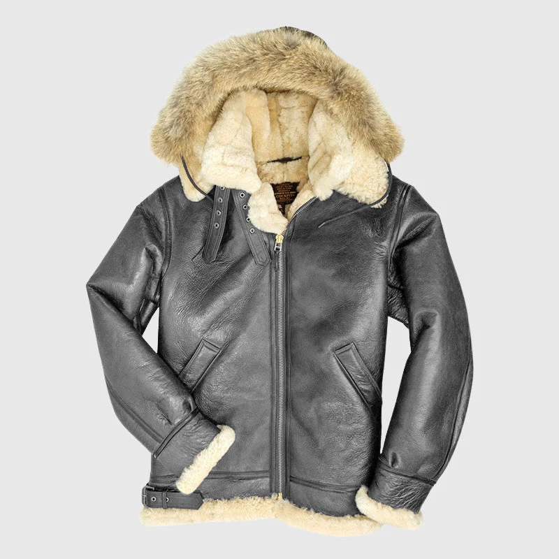 Tómas® | Davide Costa Fur Lined Pilot Jacket - Image 4