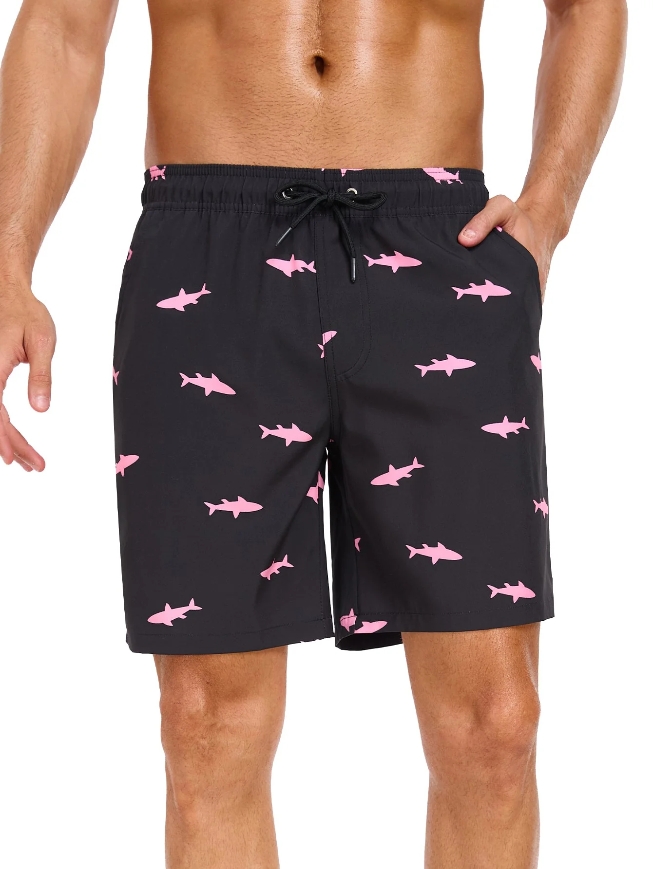 Tony® | 2 In 1 Pink Shark Print Swim Shorts - Image 4
