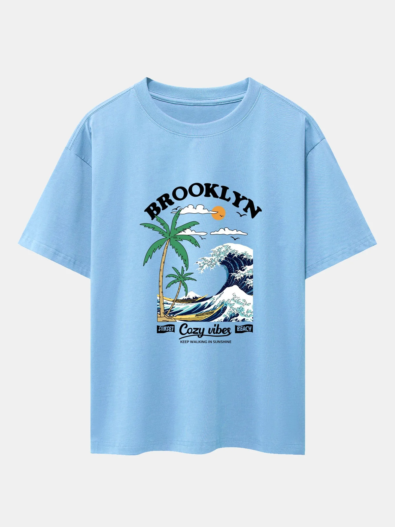 Tony® | Beach Waves Print Drop Shoulder Oversize T-Shirt - Image 14