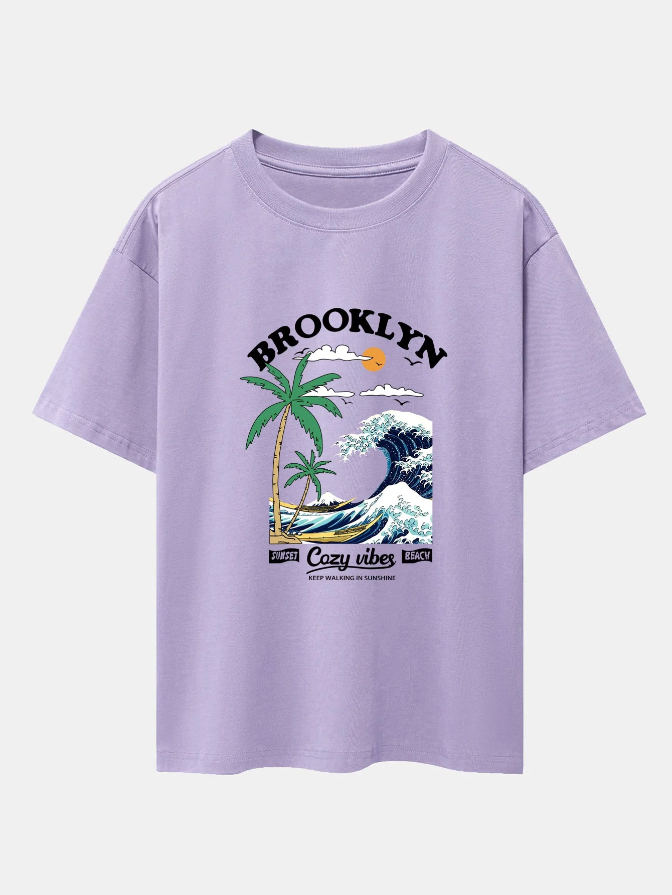 Tony® | Beach Waves Print Drop Shoulder Oversize T-Shirt - Image 15