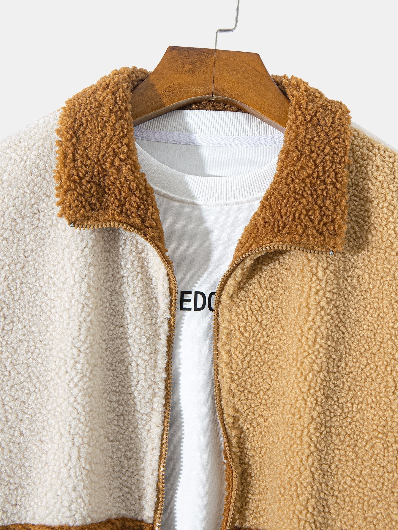Tony® | Color Block Teddy Fleece Coat & Drawstring Corduroy Cargo Jogger Pants - Image 9
