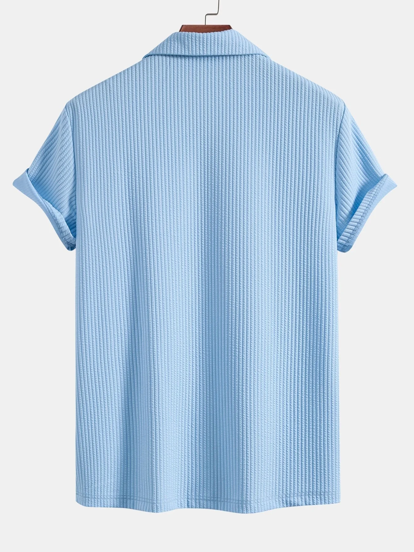 Tony® | Defined Style: Ribbed Muscle Fit Shirt With Deep Cuban Collar - Image 2