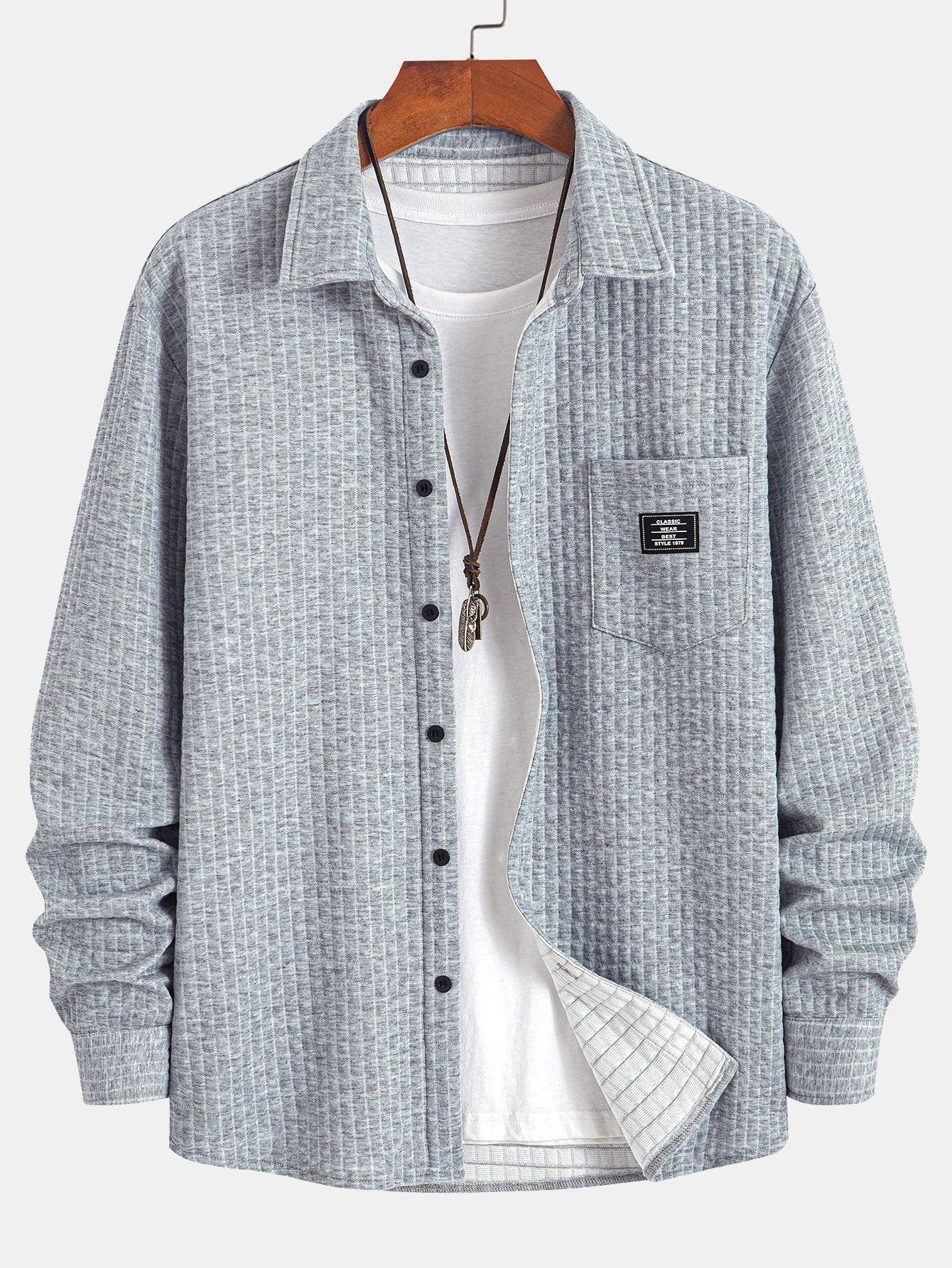 Tony® | Waffle Button Up Shirt - Image 3