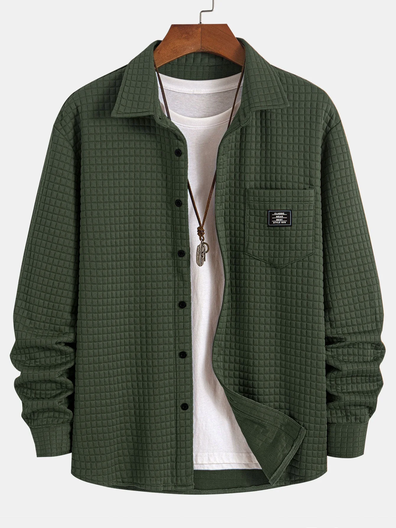 Tony® | Waffle Button Up Shirt - Image 5