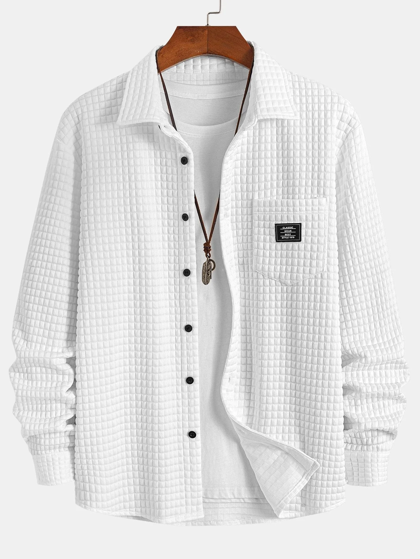 Tony® | Waffle Button Up Shirt - Image 9