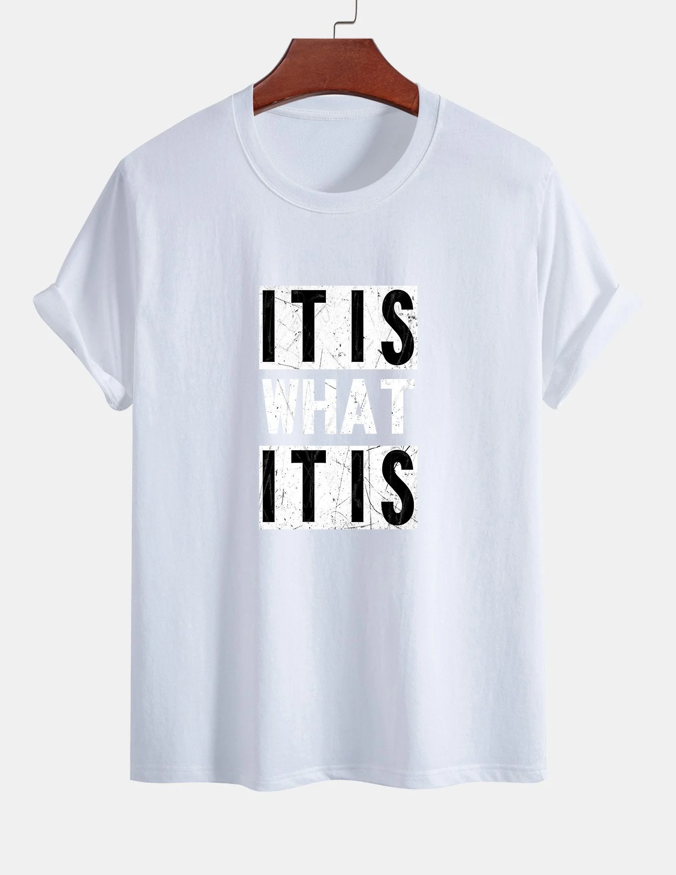 Tranquilino® | It Is What It Is Print Cotton T-Shirt - Image 10