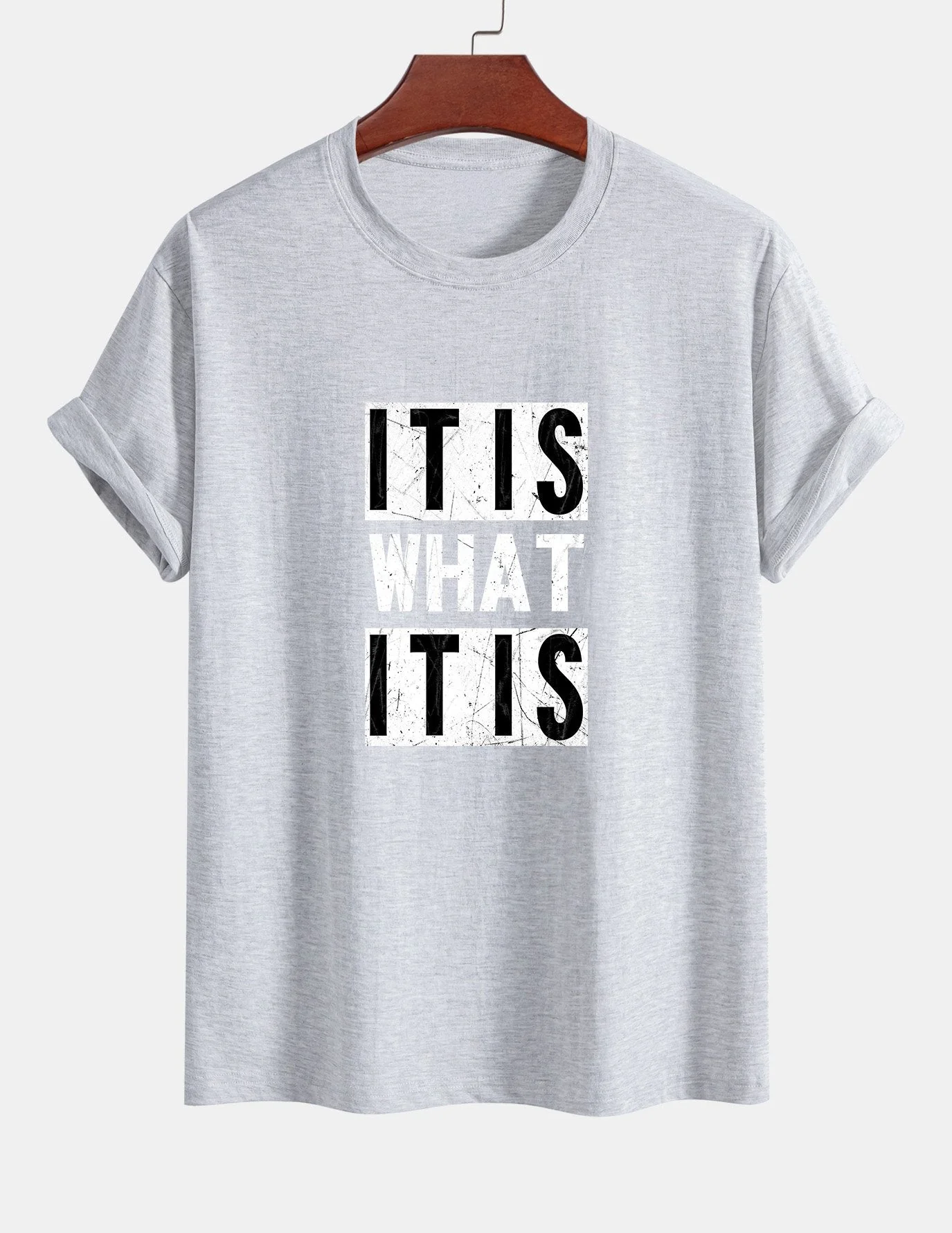 Tranquilino® | It Is What It Is Print Cotton T-Shirt - Image 12