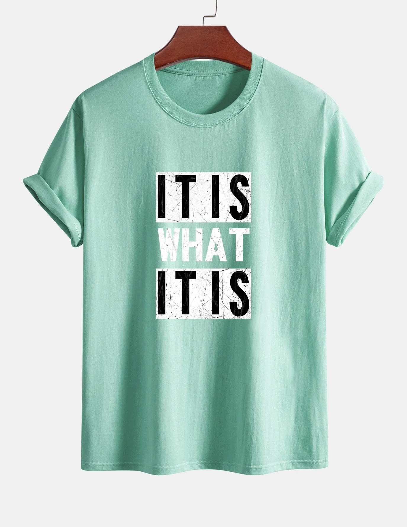 Tranquilino® | It Is What It Is Print Cotton T-Shirt - Image 13