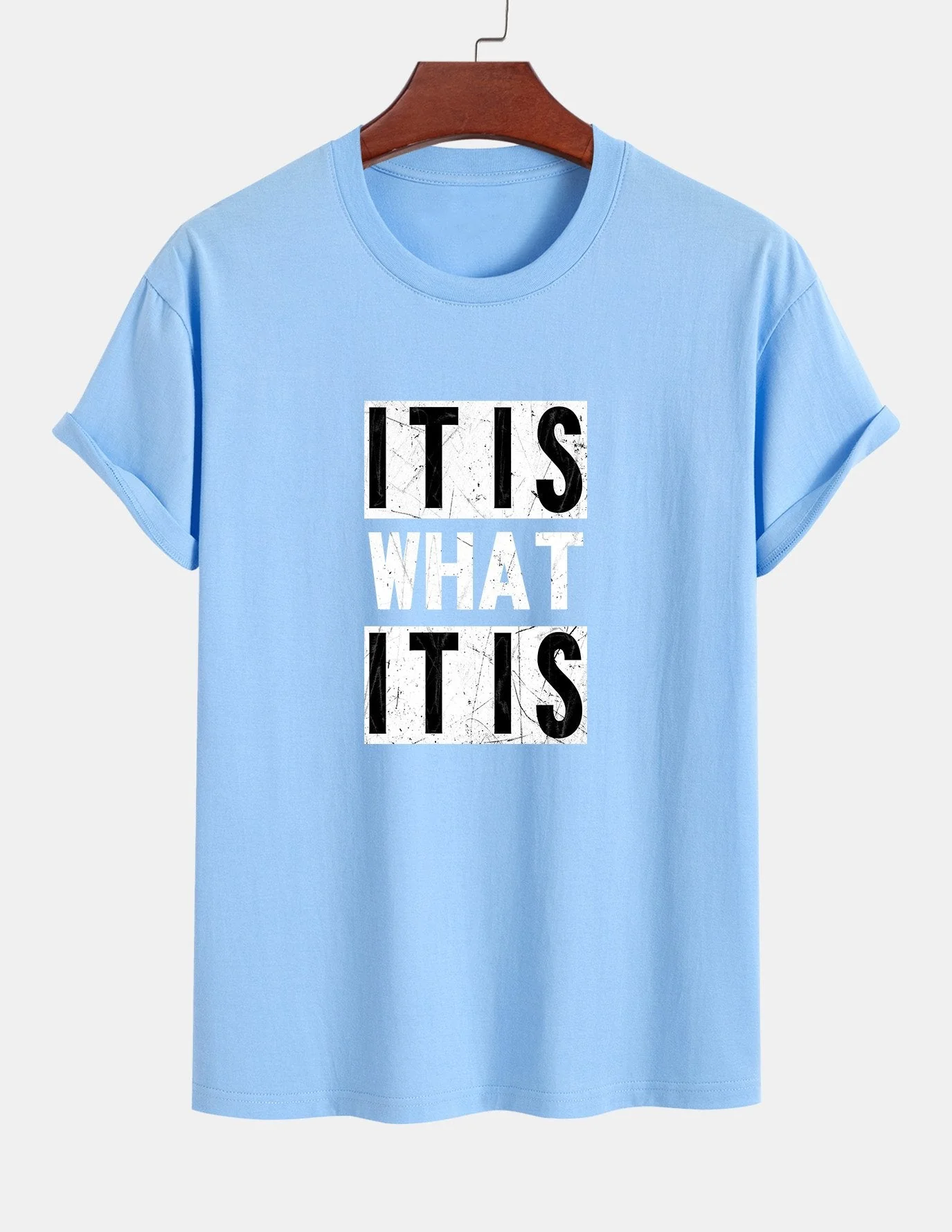 Tranquilino® | It Is What It Is Print Cotton T-Shirt - Image 14