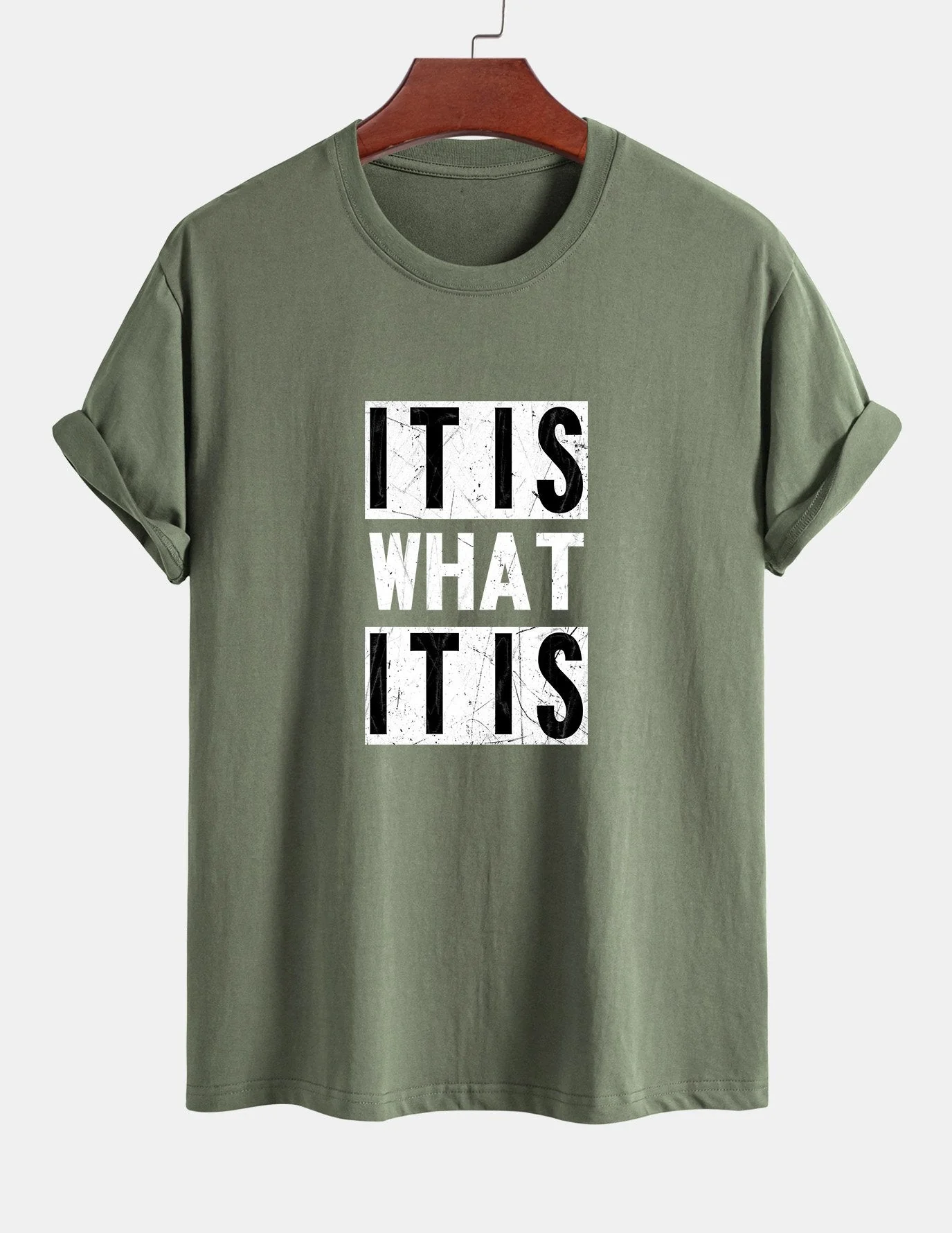 Tranquilino® | It Is What It Is Print Cotton T-Shirt - Image 15
