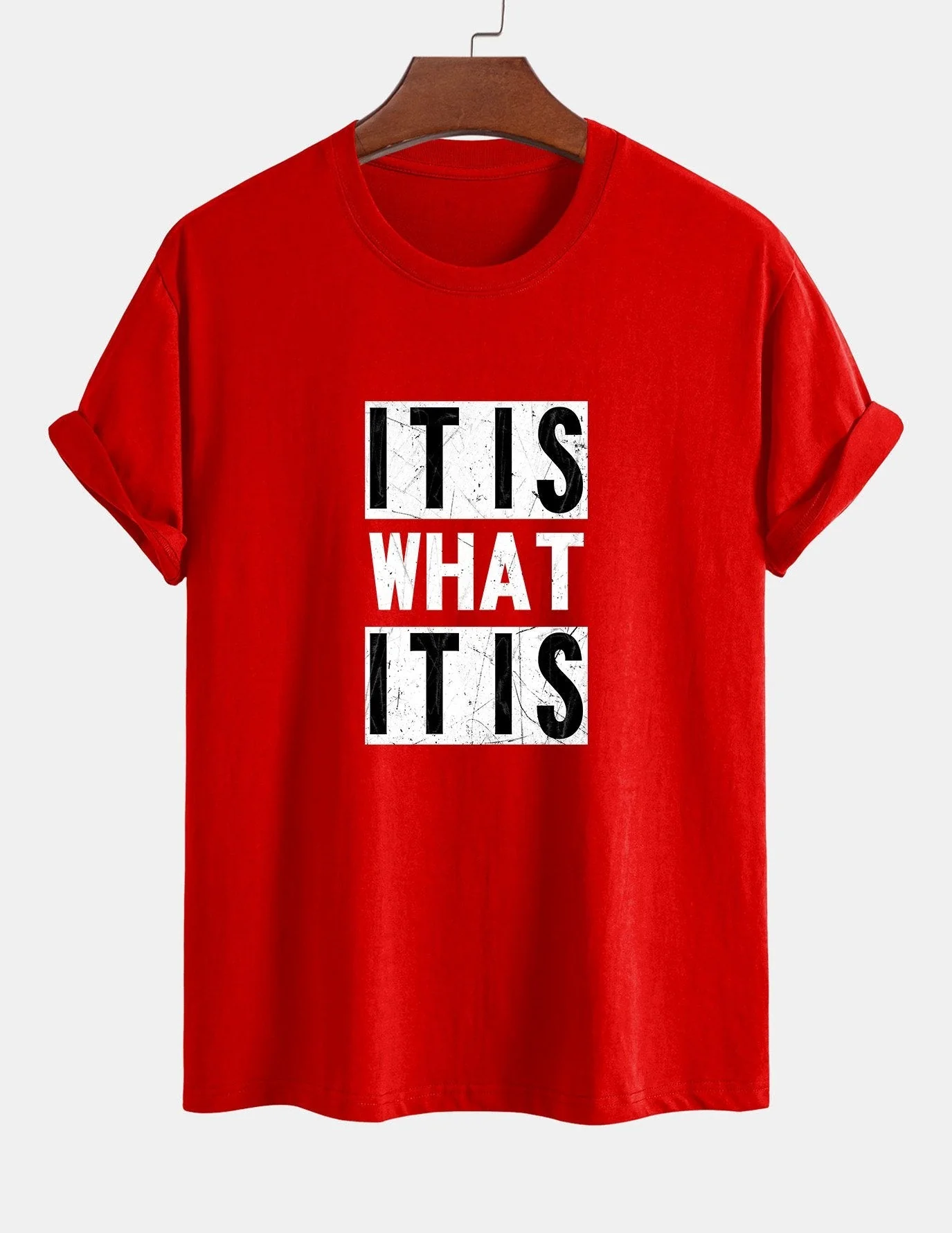 Tranquilino® | It Is What It Is Print Cotton T-Shirt - Image 16