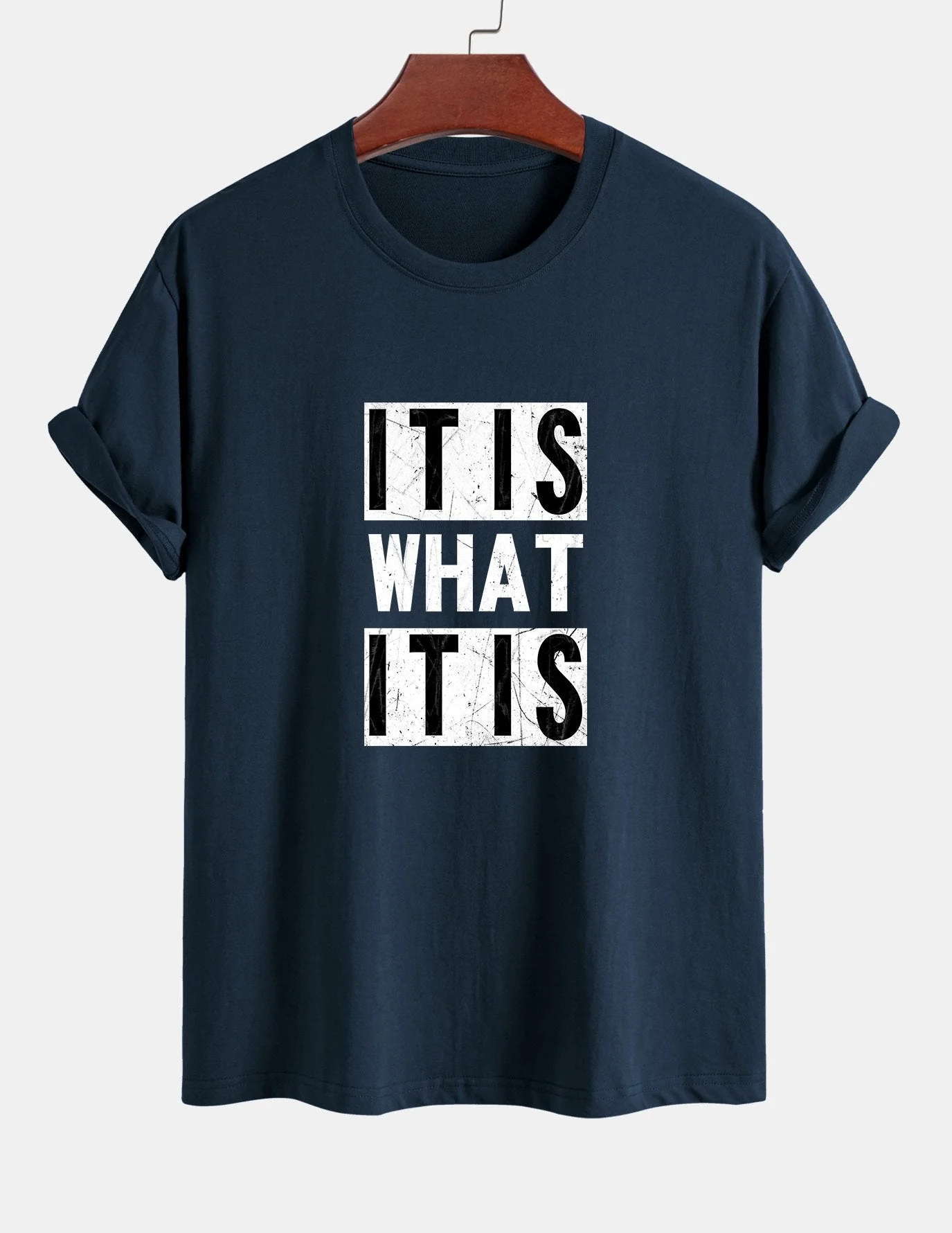 Tranquilino® | It Is What It Is Print Cotton T-Shirt - Image 3