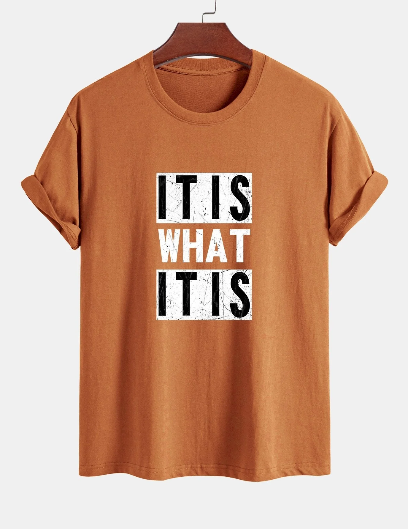 Tranquilino® | It Is What It Is Print Cotton T-Shirt - Image 4