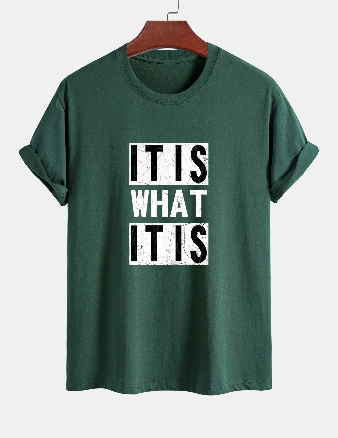 Tranquilino® | It Is What It Is Print Cotton T-Shirt - Image 6