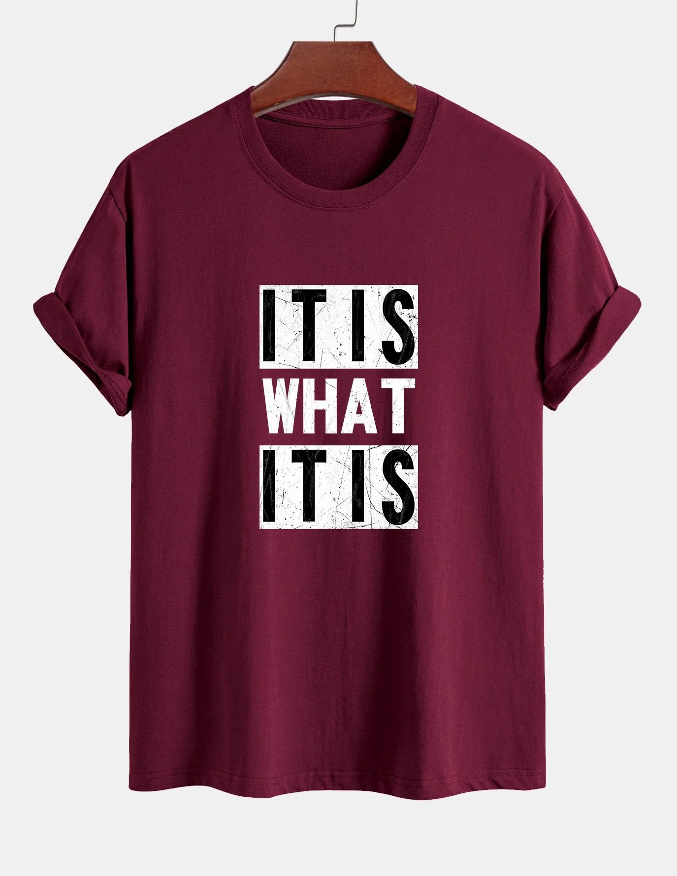 Tranquilino® | It Is What It Is Print Cotton T-Shirt - Image 7