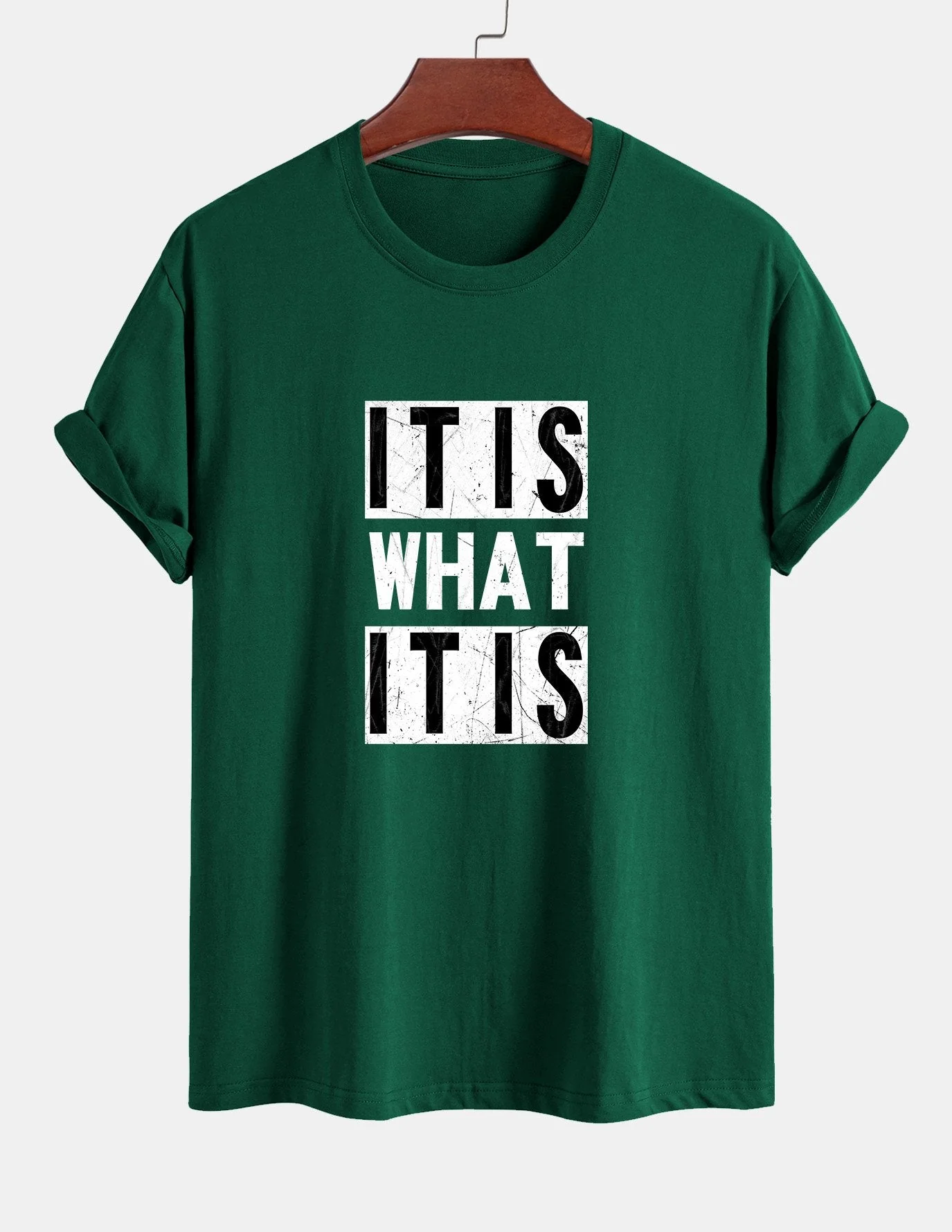Tranquilino® | It Is What It Is Print Cotton T-Shirt - Image 8