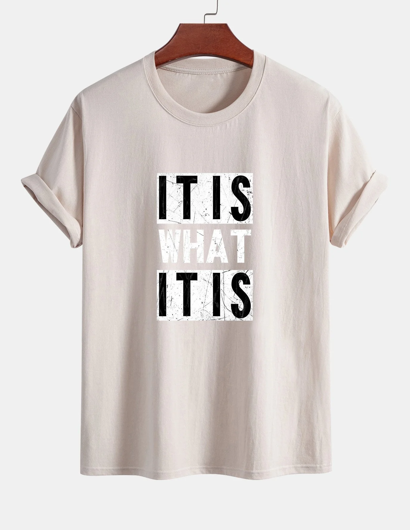 Tranquilino® | It Is What It Is Print Cotton T-Shirt - Image 9